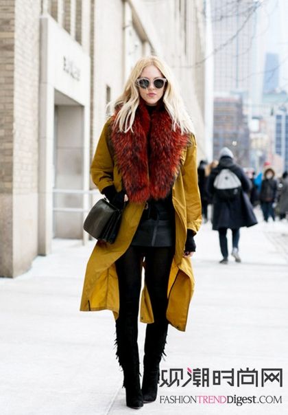 花式围巾为你的搭配点睛