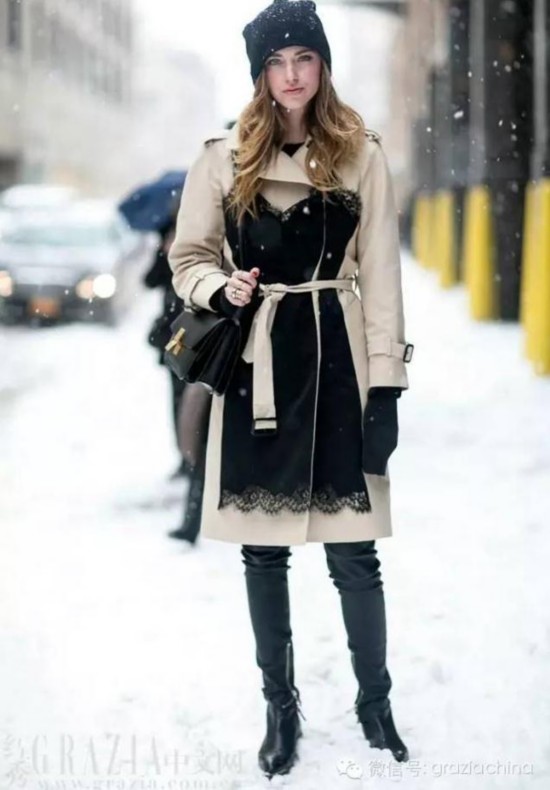 雨雪天，这样穿的女孩才是真的赢了！