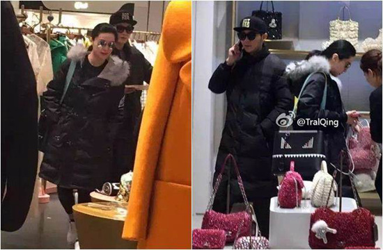 李晨与范冰冰逛街跟在女友身后如保镖（图）