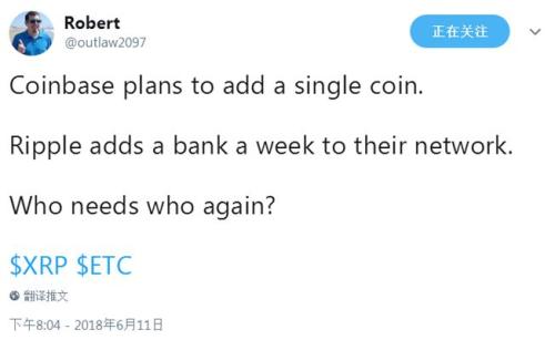 Coinbase将上线以太经典！瑞波听了会沉默，柚子听了会流泪…